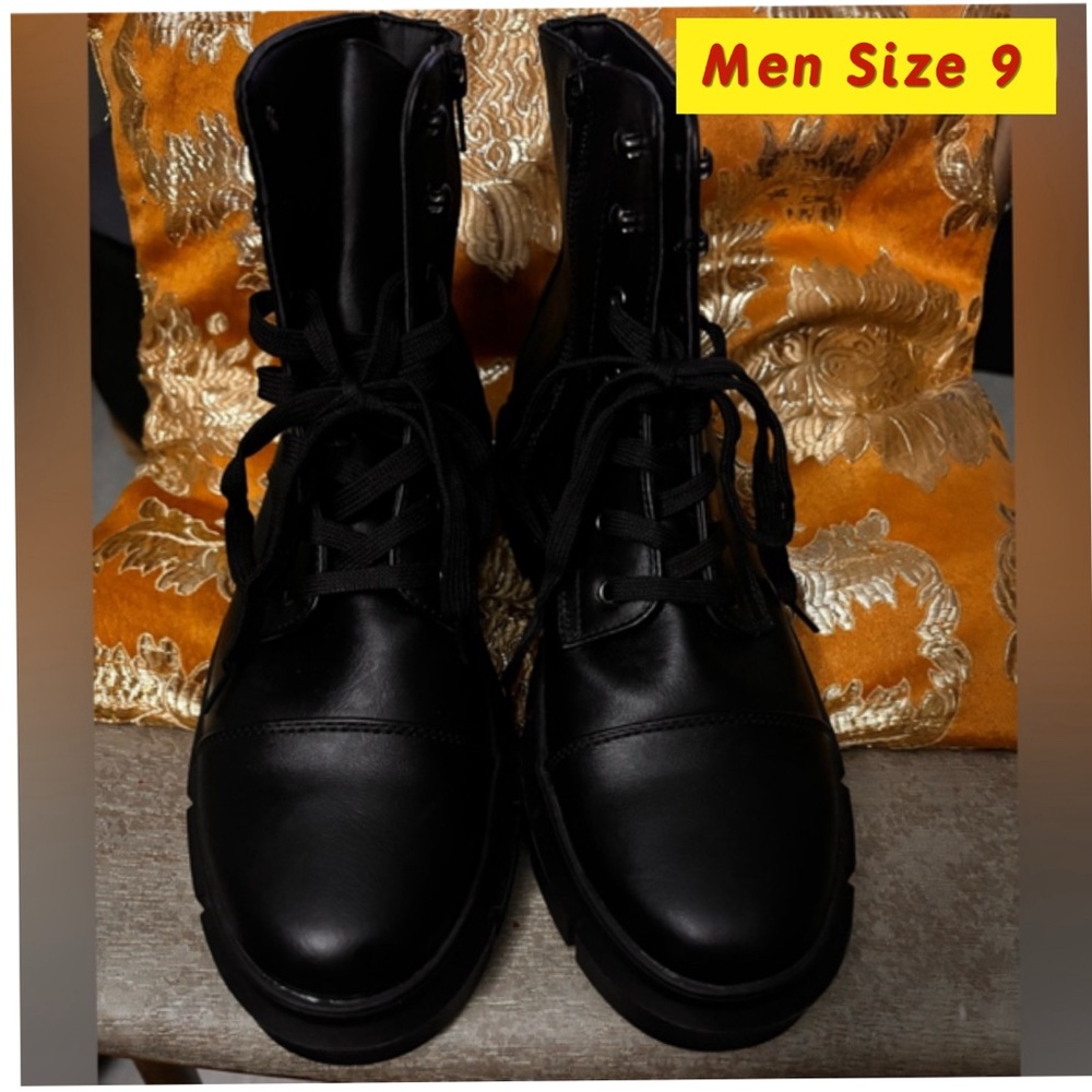Truffle Collection Rock Gothic Chunky Lace Up Boots. Brand New Size 7. US 9